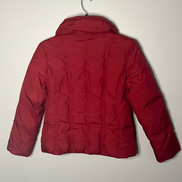 Nice Ellen Tracy duck down feather red puffer jacket coat. Size medium - Picture 3 of 3